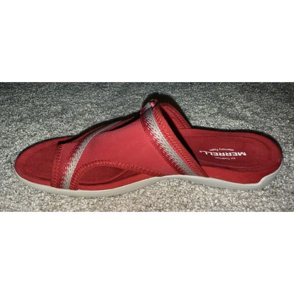 Merrell Chili District Muri Wrap Sandal Women’s 10 Red Stretch Comfort Slides - Picture 8 of 9